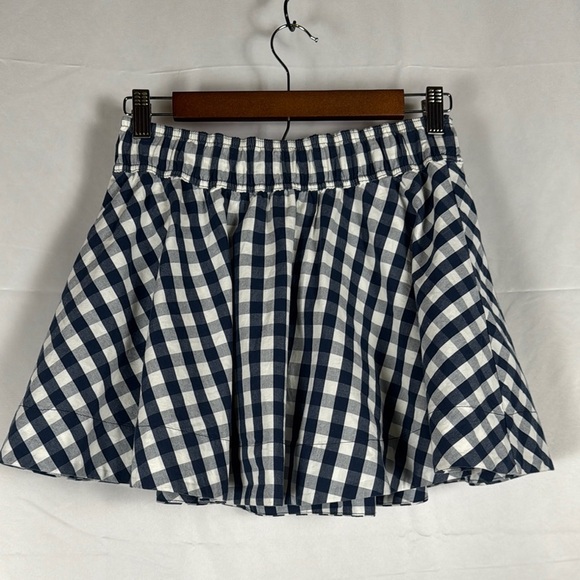 Hollister 90's Y2K Blue/White Gingham Check Mini Skirt Lined Twee Preppy Medium - Picture 1 of 11